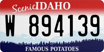 ID license plate W894139
