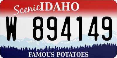 ID license plate W894149