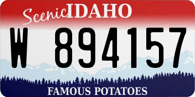 ID license plate W894157