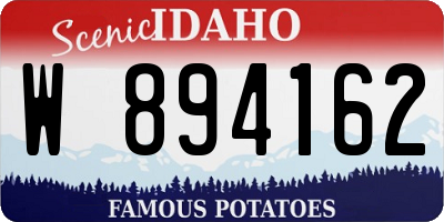 ID license plate W894162