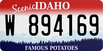 ID license plate W894169