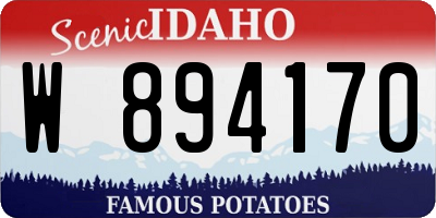 ID license plate W894170