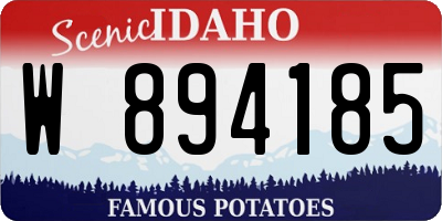 ID license plate W894185
