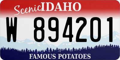 ID license plate W894201