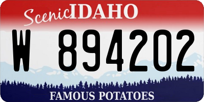 ID license plate W894202