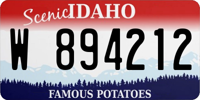ID license plate W894212