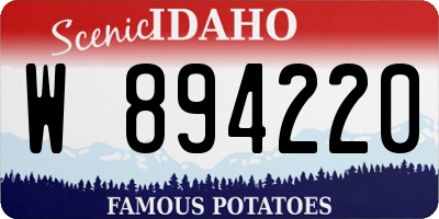 ID license plate W894220