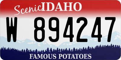 ID license plate W894247