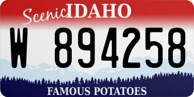 ID license plate W894258