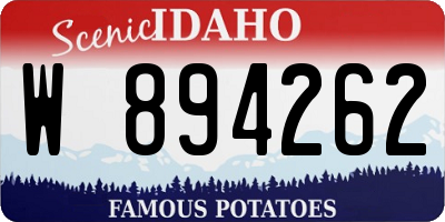 ID license plate W894262