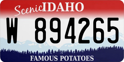 ID license plate W894265