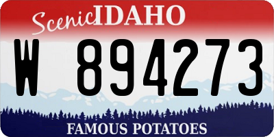 ID license plate W894273