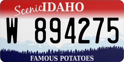 ID license plate W894275