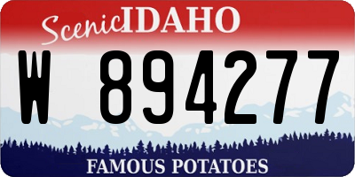 ID license plate W894277