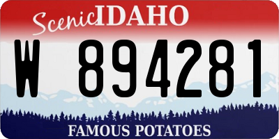 ID license plate W894281