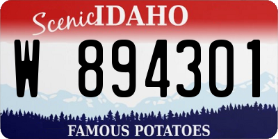 ID license plate W894301