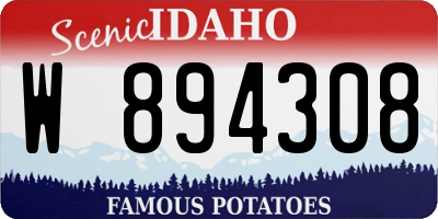 ID license plate W894308