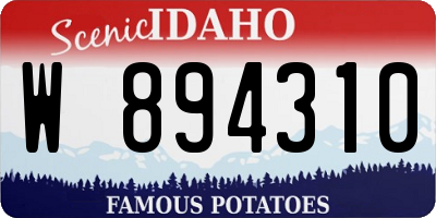 ID license plate W894310