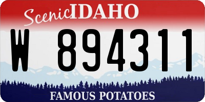 ID license plate W894311