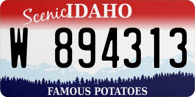 ID license plate W894313