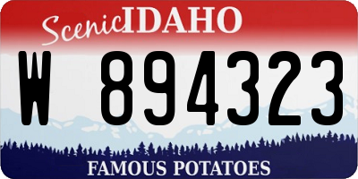 ID license plate W894323