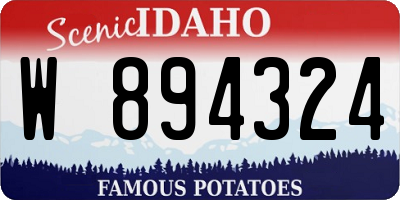 ID license plate W894324