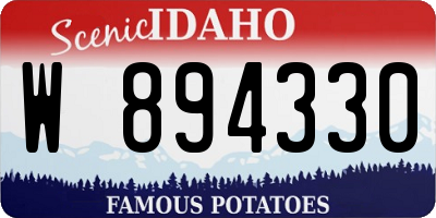 ID license plate W894330