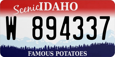 ID license plate W894337