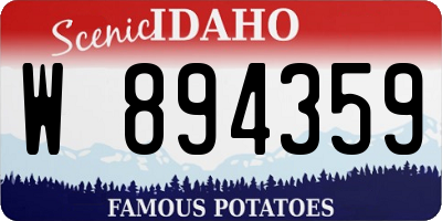 ID license plate W894359