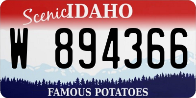 ID license plate W894366