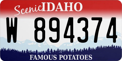 ID license plate W894374