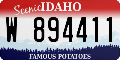 ID license plate W894411