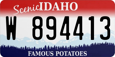 ID license plate W894413
