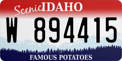 ID license plate W894415