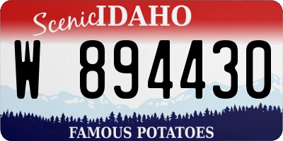 ID license plate W894430