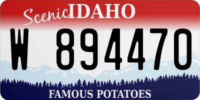 ID license plate W894470