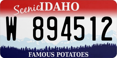 ID license plate W894512