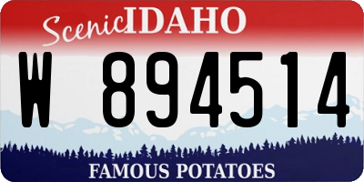 ID license plate W894514