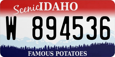 ID license plate W894536
