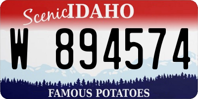 ID license plate W894574