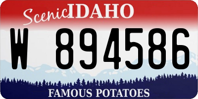 ID license plate W894586