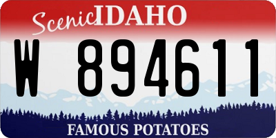 ID license plate W894611