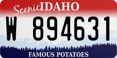 ID license plate W894631