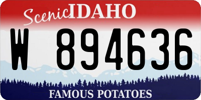 ID license plate W894636