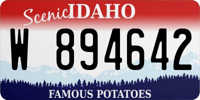 ID license plate W894642