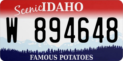 ID license plate W894648