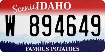 ID license plate W894649
