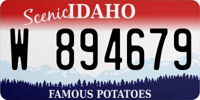 ID license plate W894679