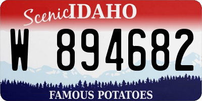 ID license plate W894682