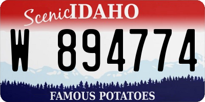 ID license plate W894774
